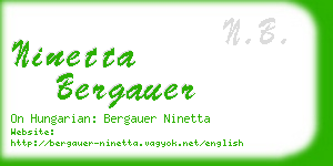 ninetta bergauer business card